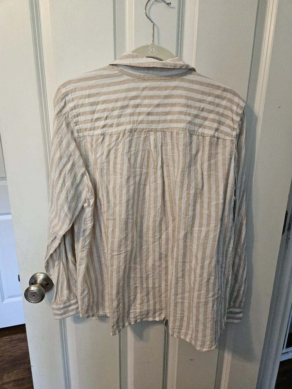J. Crew Striped Linen-Blend Button-Up Shirt - Beige/White